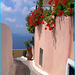 Balconi fioriti :  Oia Santorini