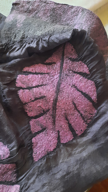 felted scarf - silk and merino