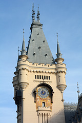 Romania, Iași, Clock Tower of the Palace of Culture