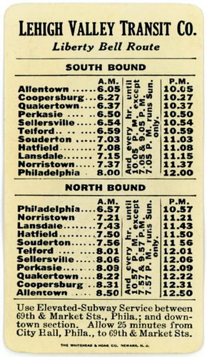 Lehigh Valley Transit Company, Liberty Bell Route