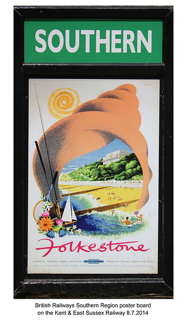 Southern Folkstone poster - Kent and East Sussex Railway -  7 8 2014
