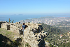 Albania, Overview Vlorë and Adriatic Coast from  Ruins of the Castle of Kaninë