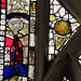 burford church, oxon (109) st margaret and sunburst c15 glass