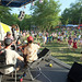 At the Boxcar Stage, the crowd's up and dancing