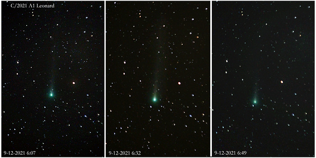 Comet C/2021 A1 Leonard (view on black)