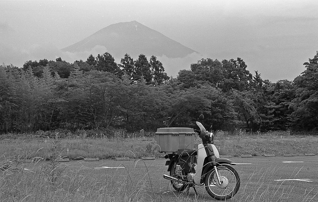Motorbike and Mt. Fuji