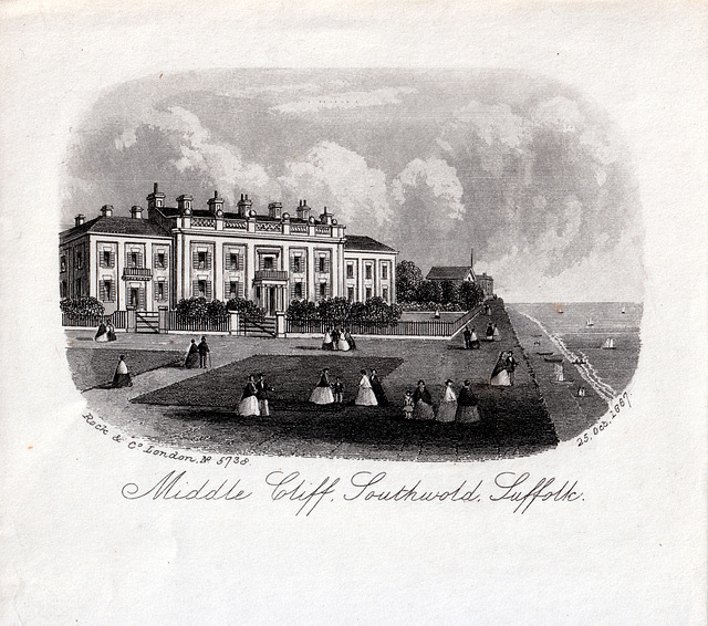 Centre Cliff Southwold from an 1867 engraving