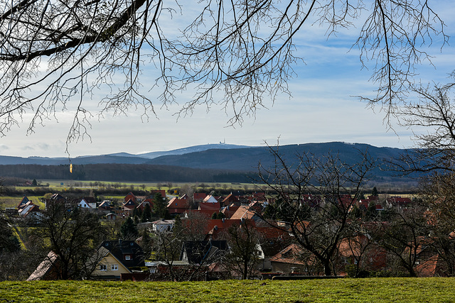 Blick von Stapelburg zum Brocken