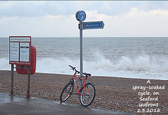 A spray-soaked cycle- Seaford - 2.3.2016