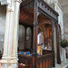 burford church, oxon (100) wooden chantry chapel of st peter, c15, restored by street in 1877