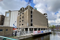 Work on the former ﬂour mill