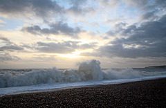 Seaford - 2.3.2016 - rough sea and fast moving clouds