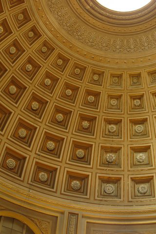 A Rome (Italie), Dôme de la Salle Ronde = Sala Rotonda, Musée Pio-Clementino, Musées du Vatican