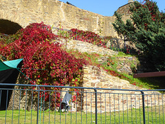 Die Mauer von Burg Scharfenstein