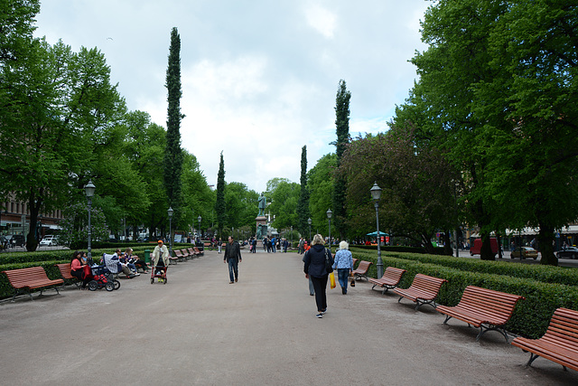 Finland, The Park of Esplanade in Helsinki
