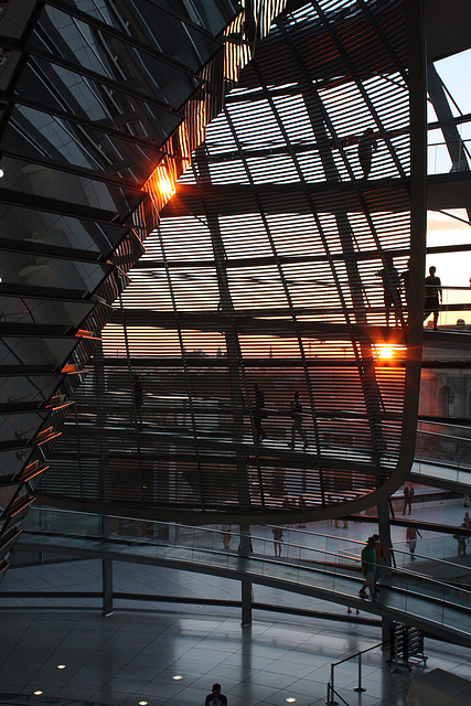 Sunset behind the Reichstag cupola