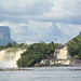 Venezuela, The Lake of Canaima with Waterfalls El Hacha and Vadaima