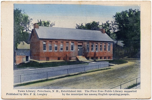 "First Free Public Library...