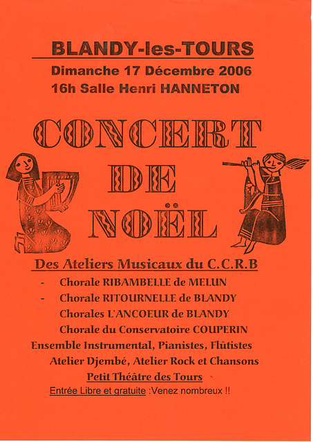 Concert de Noël à Blandy-les-Tours le 17/12/2006