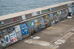 Graffiti in the harbour, Madeira Island