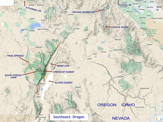 Southeast Oregon Map