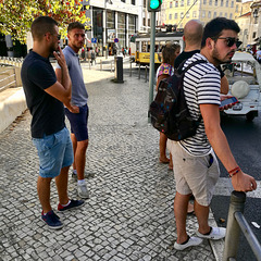 Lisbon 2018 – Tourists on Praça Martim Moniz