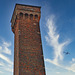 1 (423)..old tower...clouds and a plane