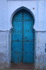 Large blue door