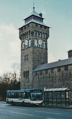 Cardiff Bus 154 (V154 JKG) in Cardiff – 26 Feb 2001