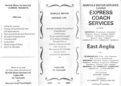Norfolk Motor Services Summer 1982 timetable - Page 1 of 4