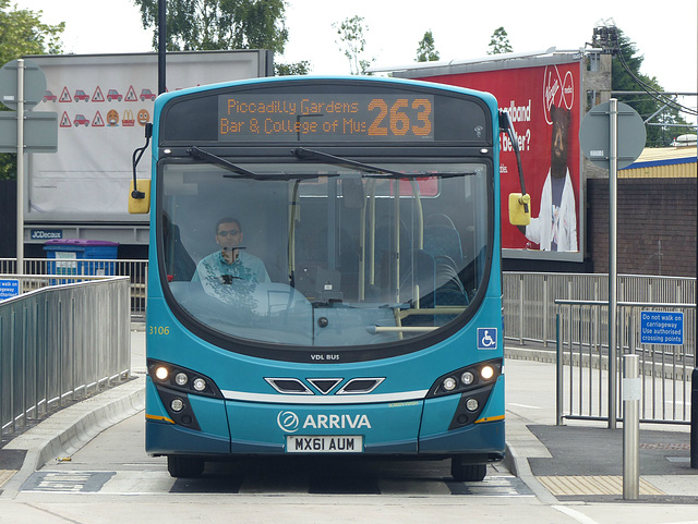 Arriva 3106 at Altrincham Interchange - 12 July 2015