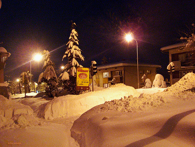 February night 2012. in the Kneževo