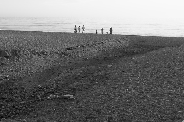 People on the beach at Almuñécar