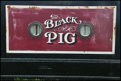 Black Pig narrowboat sign