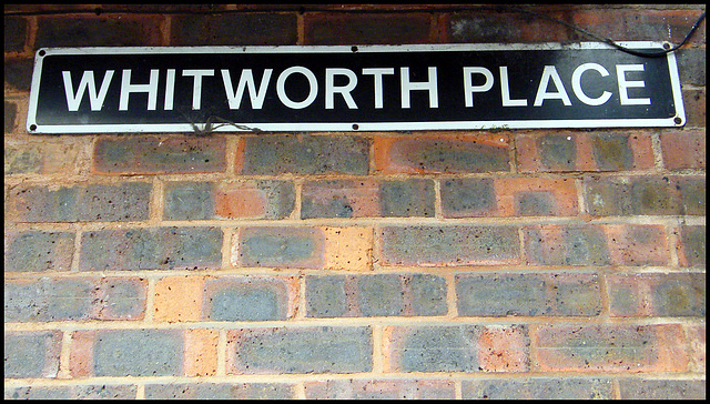 Whitworth Place street sign