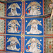 Detail of roof Huntingfield Church, Suffolk painted by Mrs Holland the Rectors wife 1859-66