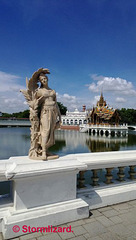 Sculpture of Aisawan at Bang Pa In Palace garden 1