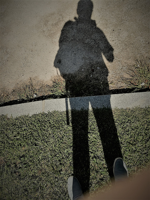 Ephemeral shadow wearing real shoes?
