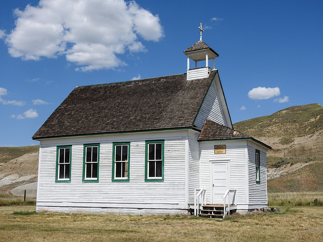 Little old Catholic church in the Badlands