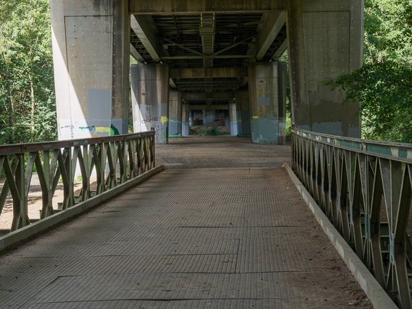 Bridge under motorway flyover