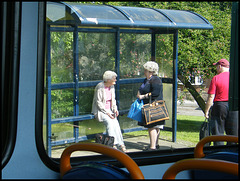 chat at the bus stop