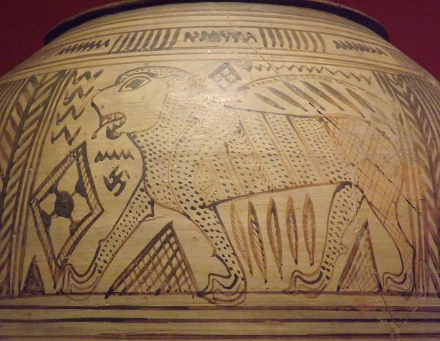 Detail of a Boeotian Pithos-Amphora in the National Archaeological Museum of Athens, June 2014