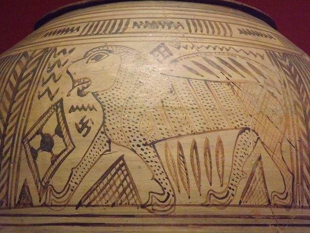 Detail of a Boeotian Pithos-Amphora in the National Archaeological Museum of Athens, June 2014