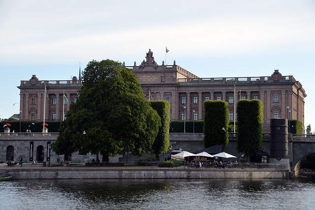 Das Reichstagsgebäude in Stockholm