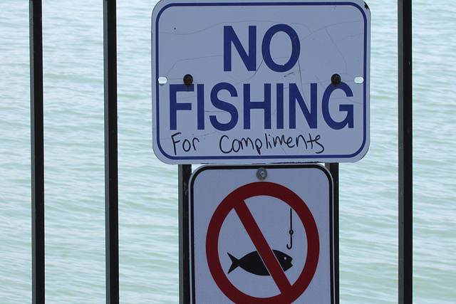 no fishing "for compliments"