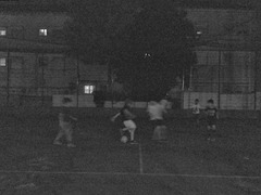 Ghosts playing soccer game