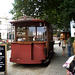 Old tram used for tourist information.