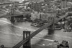 East River with Brooklyn Bridge and Manhattan Bridge