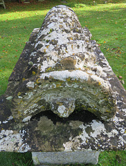 shilton church, oxon (4) ram's head on bale tomb, late c17, edward tawney