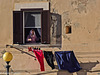 Drying clothes on a windy day